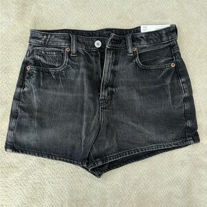 American Eagle Outfitters Black Washed Denim Shorts